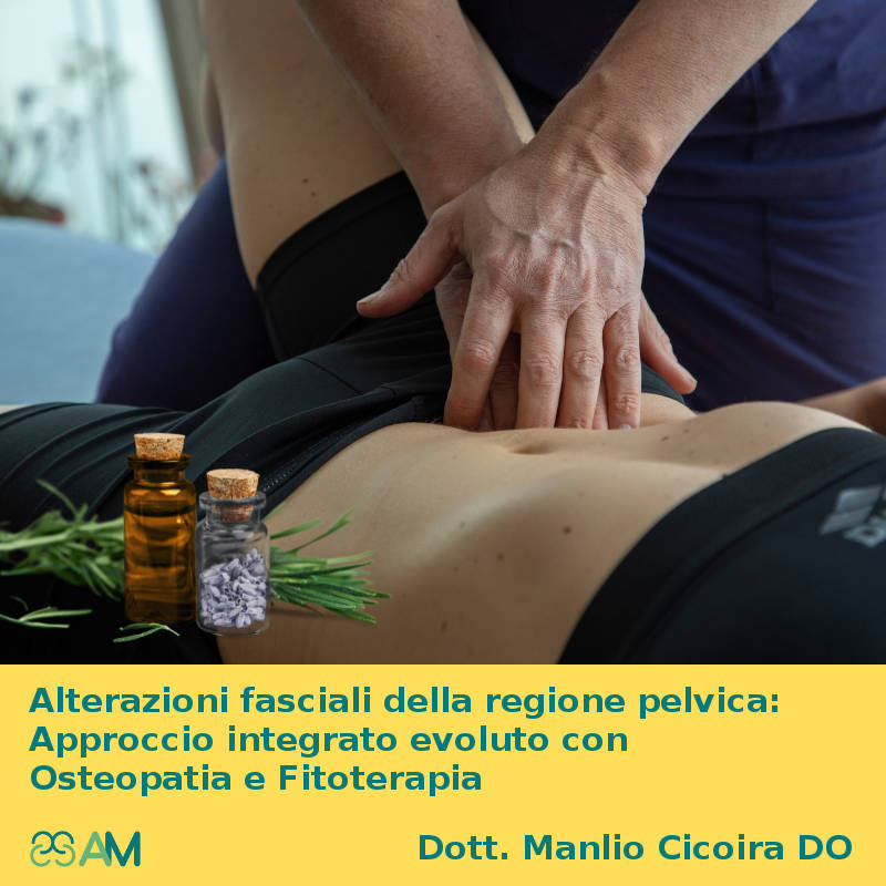 Alterazioni fasciali della regione pelvica: approccio integrato evoluto con Osteopatia e Fitoterapia – Corso blended