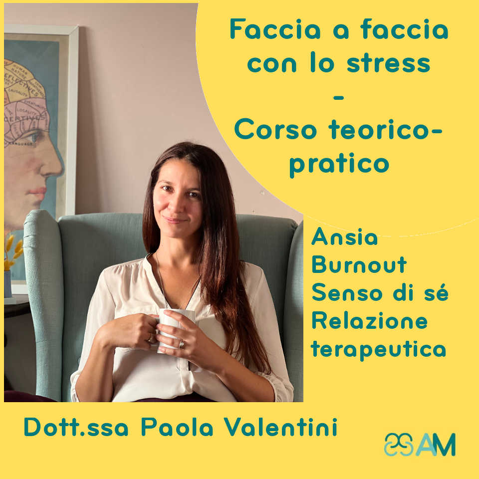 gestione dello stress corso blended paola valentini psicoterapia stress meditazione burnout relazione terapeutica faccia a faccia